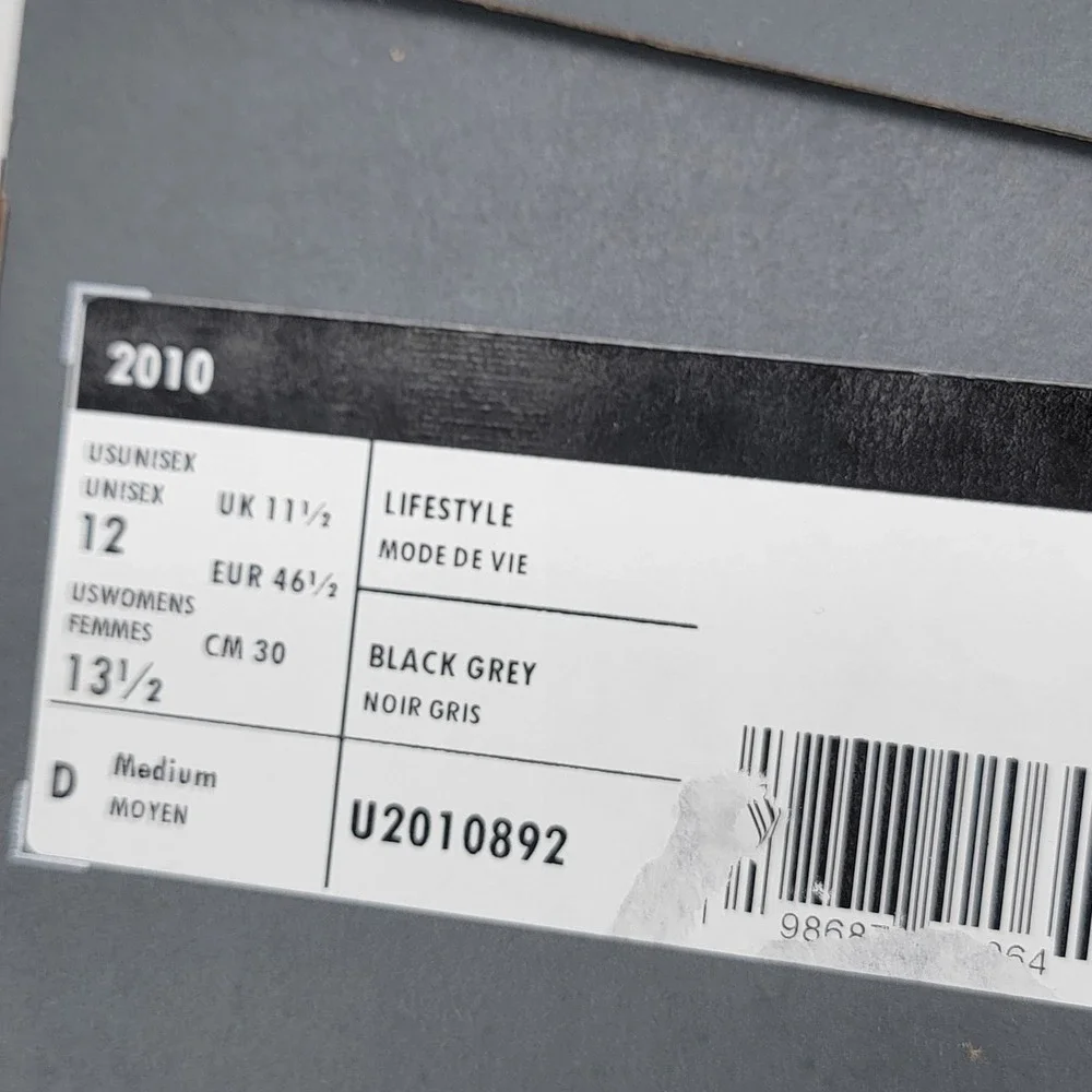 NIB New Balance 2010 Casual Sneakers - Black/Shadow Grey/Sea Mens 12 Sneakers
